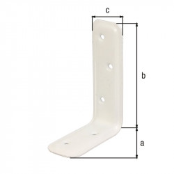 Équerre emboutie galva plastifiée blanche 80x120x40 de marque GAH ALBERTS, référence: B5532500