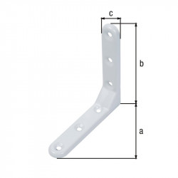 Équerre renforcée galva plastifiée blanche 103x103x21 de marque GAH ALBERTS, référence: B5533000