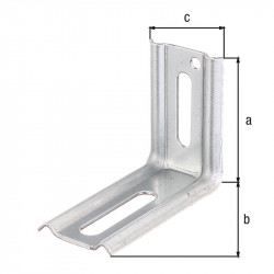 Équerre réglable 90° galva zinguée sendzimir 50x70x30 de marque GAH ALBERTS, référence: B5533700