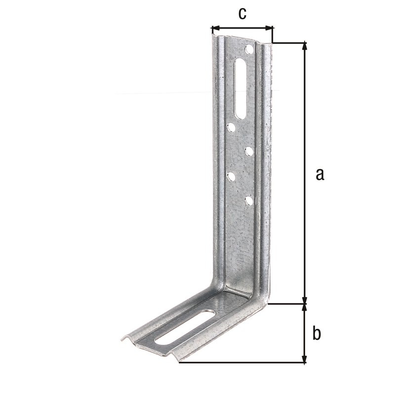 Équerre réglable 90° galva zinguée sendzimir 130x70x30