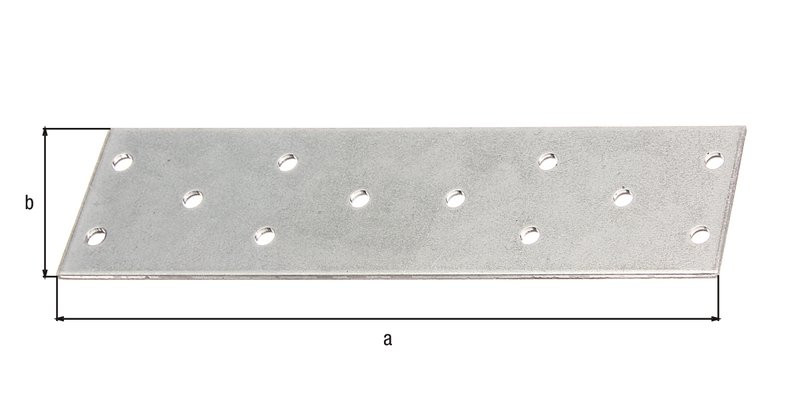 Platine multi-trous galva zinguée sendzimir 155x40x2