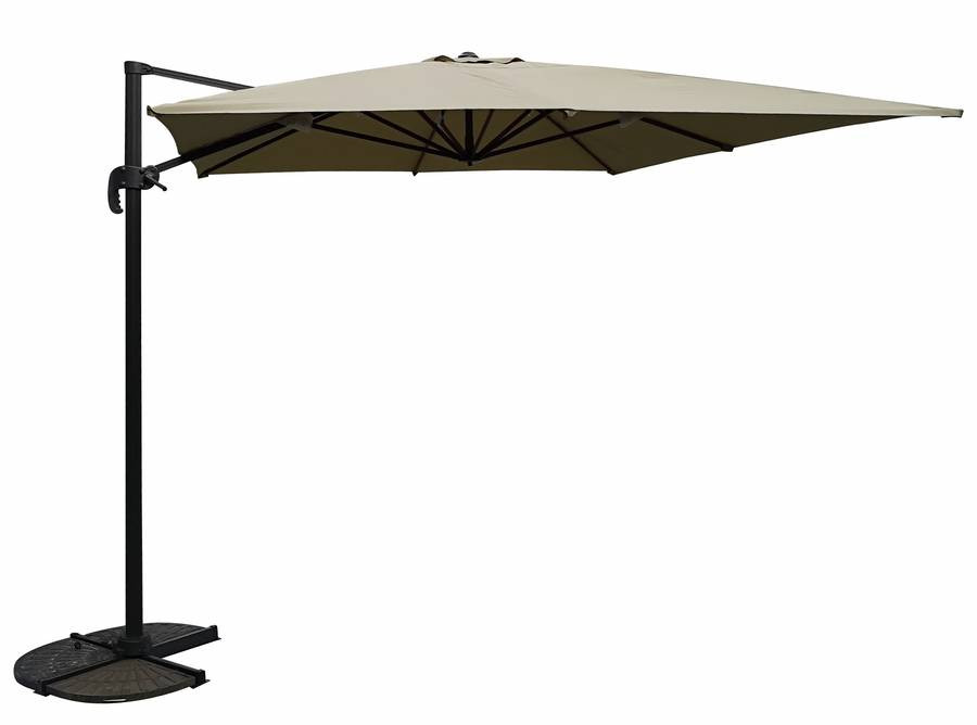 Parasol déporté carré DEAUVILLE - Taupe