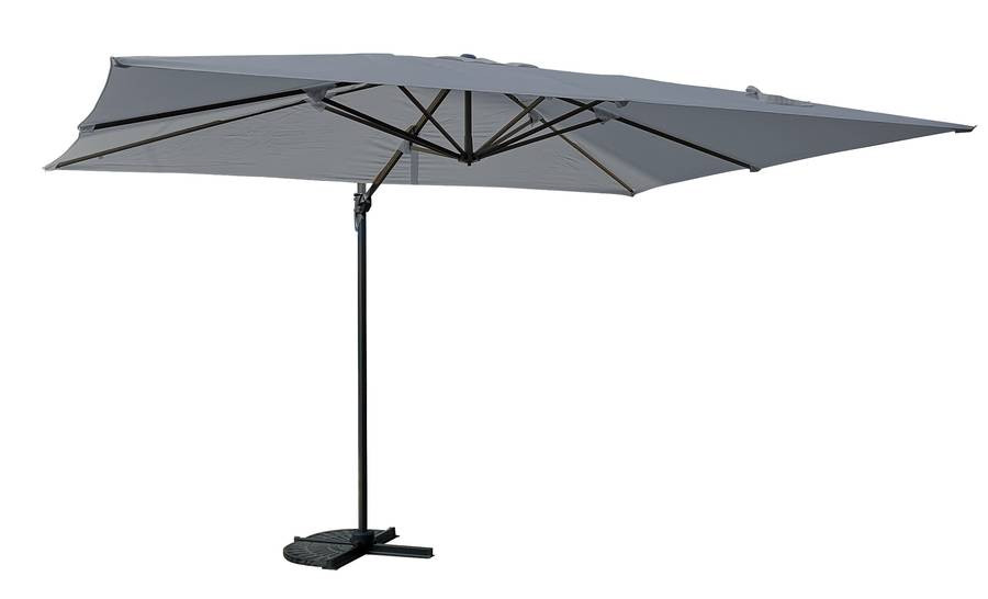 Parasol déporté rectangle SAINT TROPEZ - Gris