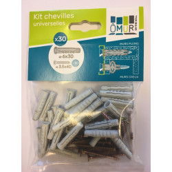 Kit universel de Vis et chevilles - ÔMUR de marque Nordlinger, référence: B5546300