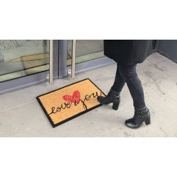 Tapis abrité brossant - girly love - 60x40 cm - Coryl