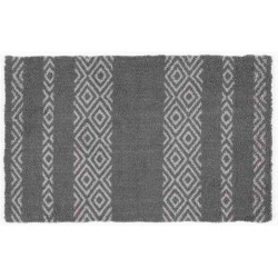 Tapis déco intérieur absorbant - moelleux gris - 80x50 cm - Coryl