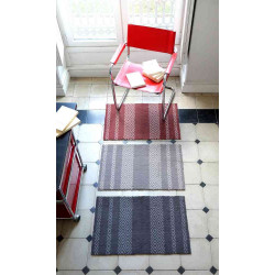 Tapis déco intérieur absorbant - moelleux gris - 80x50 cm - Coryl