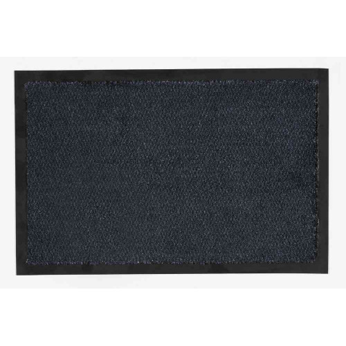 Tapis intérieur Queyras bleu - 58x39 cm - absorbant et anti poussière - Coryl