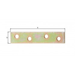 Platine d'assemblage bichromatée 80x15 pack 8pièces de marque GAH ALBERTS, référence: B5523500