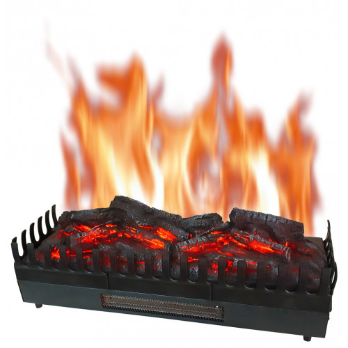 Foyer à buches avec effet flammes et chauffage XL - CHEMIN'ARTE