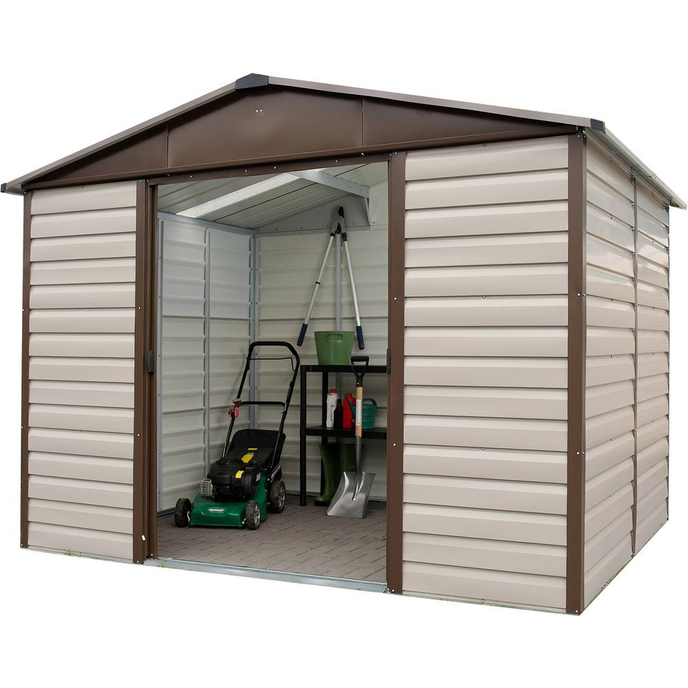 Abri Métal 108TBSL - S.H. T. 7,18 m² - H. 224cm - Gris chataîgne