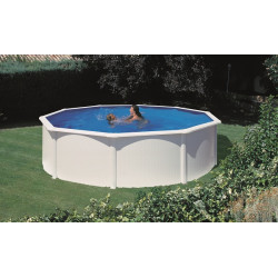 Piscine ronde acier Ø3,70m x H: 1,22m - Filtration à sable de marque GRE POOLS, référence: J5581300