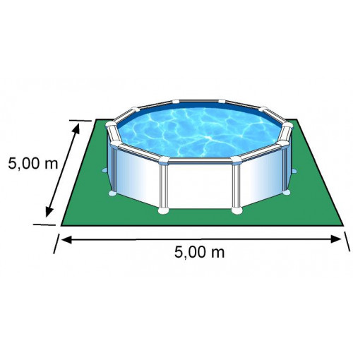 Piscine ronde acier Ø4,80m x H: 1,32m - Filtration à sable - GRE POOLS