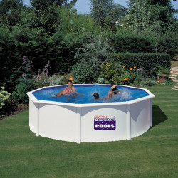 Piscine ronde acier Ø3,20m x H: 1,22m - Filtration à sable de marque GRE POOLS, référence: J5582700