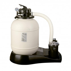 Piscine ovale acier 6,34m x 3,99m x H: 1,32m - Imitation bois - Filtration à sable - Renforts apparents - GRE POOLS