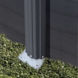 Piscine ovale acier 7,44m x 3,99m x H: 1,22m -  Gris anthracite - Filtration à sable - Renforts apparents - GRE POOLS