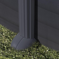 Piscine ovale acier 6,34m x 3,99m x H: 1,32m  - Gris anthracite - Filtration à sable - Renforts apparents - GRE POOLS