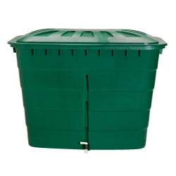 Cuve rectangulaire 520L vert avec couvercle et robinet PE de marque GRAF , référence: J5594000