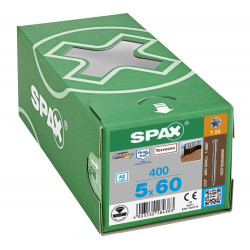400 Vis Torx autoforeuse 5x60 Spax-deck inox A2 - Terrasse bois éxotique de marque SPAX, référence: B5596400