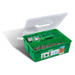 Kit Bois éxotique 6x60 Inox A2 - 700 vis + 1 foret + 12 espaceurs + 5 embouts de marque SPAX, référence: B5596900