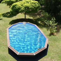 Piscine bois octogonale 8,90 x 4,20 x H. 1,29 m CALAYAN - WATER CLIP