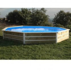 Piscine bois ronde - Ø 4,60 x H. 1,11 m LEYTE de marque WATER CLIP, référence: J5602500