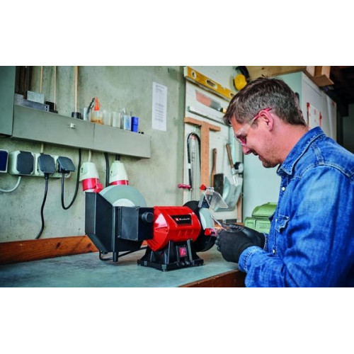 Touret d’affûtage à eau ou à sec – TC-WD 200/150 – 250 W – meule sèche 150 mm – meule à eau 200 mm - EINHELL 