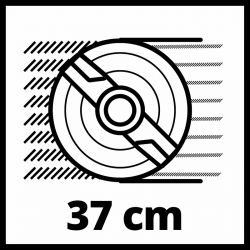 Tondeuse à gazon sans fil GE-CM 36/37 Li + 2 batteries 3,0 Ah - Largeur de coupe 37 cm - Surface : 400m² - 45L - EINHELL 