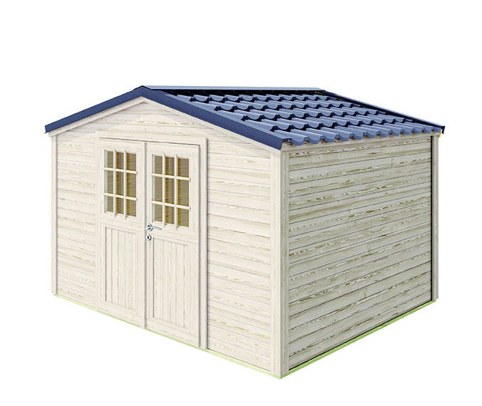 Abri Shelty + 9m² - 333 x 280 cm - 28mm - Madriers à visser