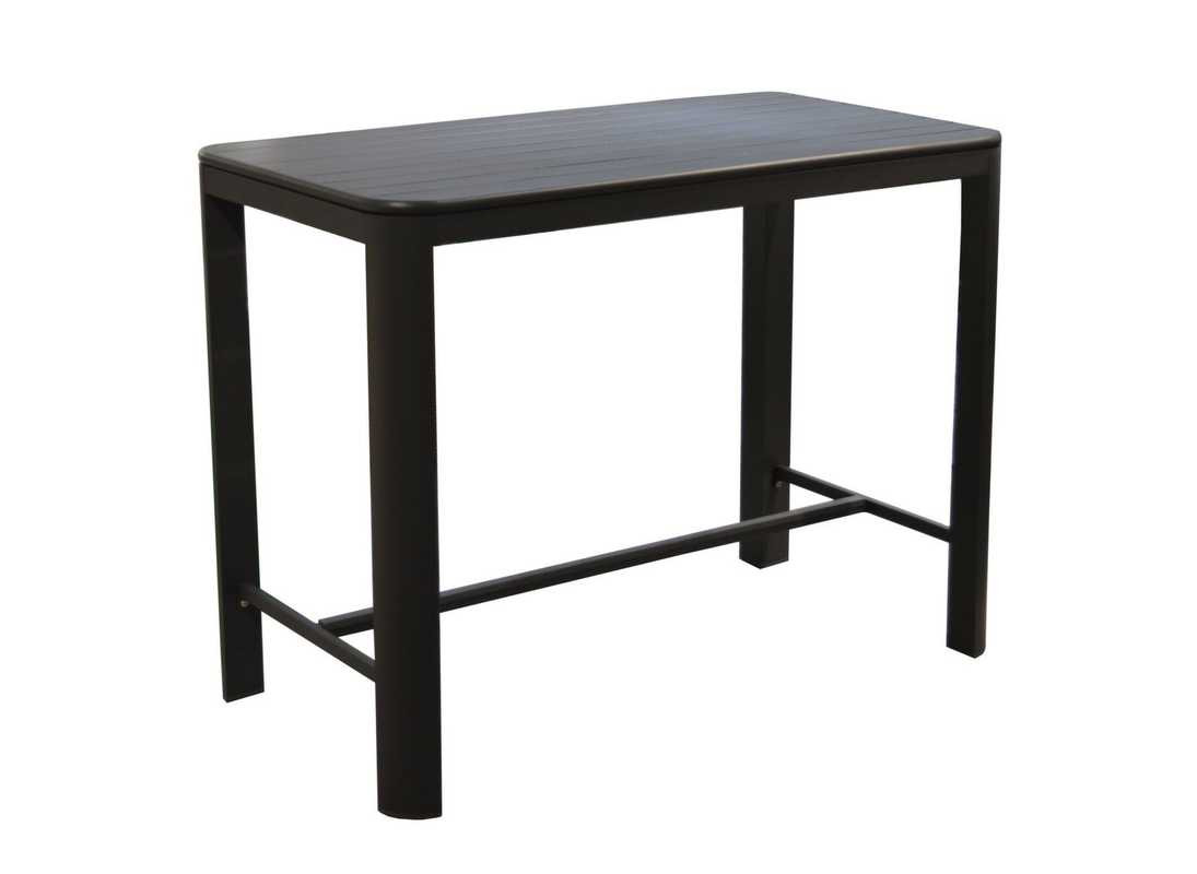 Ensemble TABLE HAUTE EOS 140 GRAPHITE + 4 CHAISE HAUTE EOS GRAPHITE