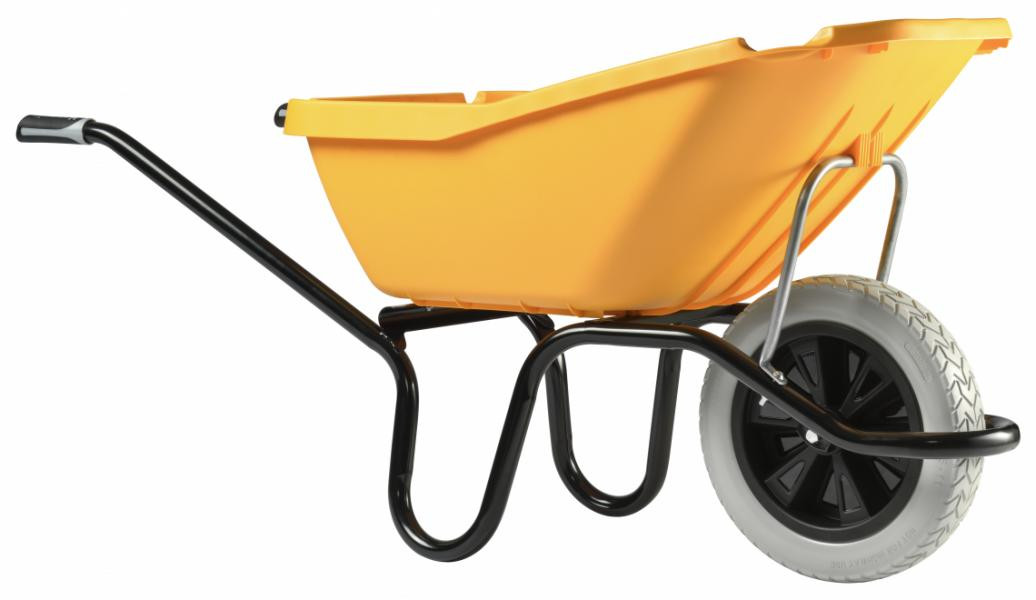 Brouette Pick up 110L jaune roue increvable racing