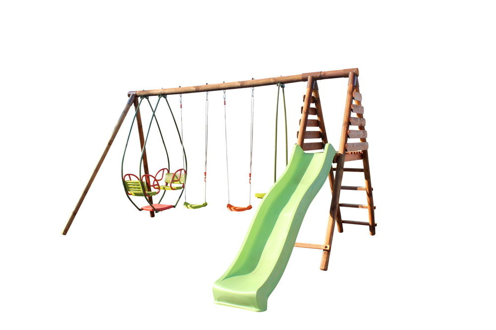 Soulet Station JACINTHE avec portique en bois balançoire et tobogga...