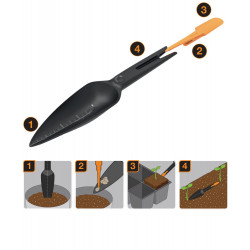 Plantoir à graines Solid - Guide de mesure - Fabriqué en FiberComp - FISKARS