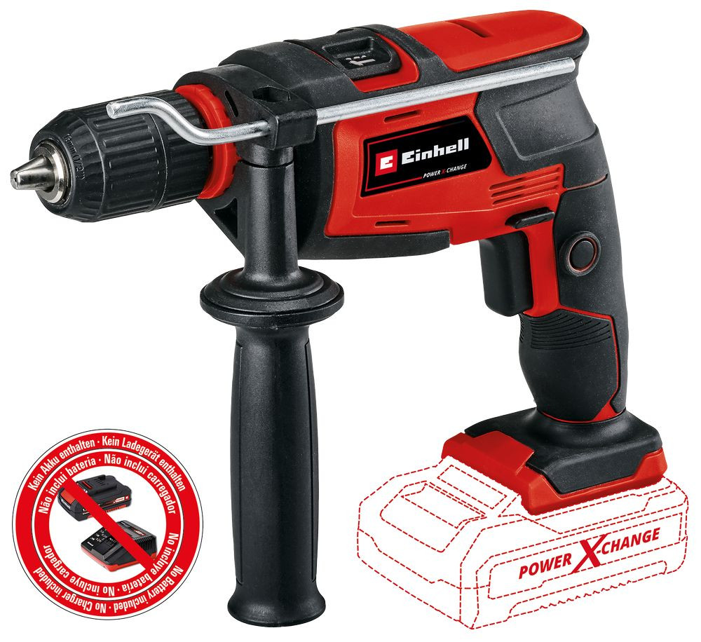 Perceuse à Percussion Einhell TC-ID 1000 E Kit - 1010W, Mandrin 13mm, 3000 Tr/min - Avec Forets Et Sac De Transport