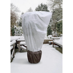 2 Housses d'hivernage bi-matière englobant plante + pot avec zip , cordons de serrage - MaxiFleece - Blanc - Ø 1x 2 x 2,10m de marque NORTENE , référence: J5670700