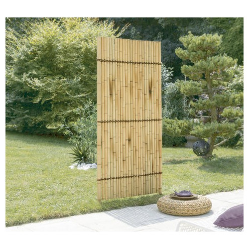 Bambou jardin : cloture brise vue en bambou noir naturel