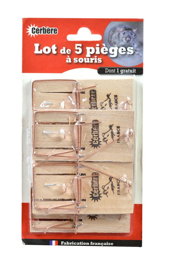 5 Pieges A Souris (Fabrication Francaise)