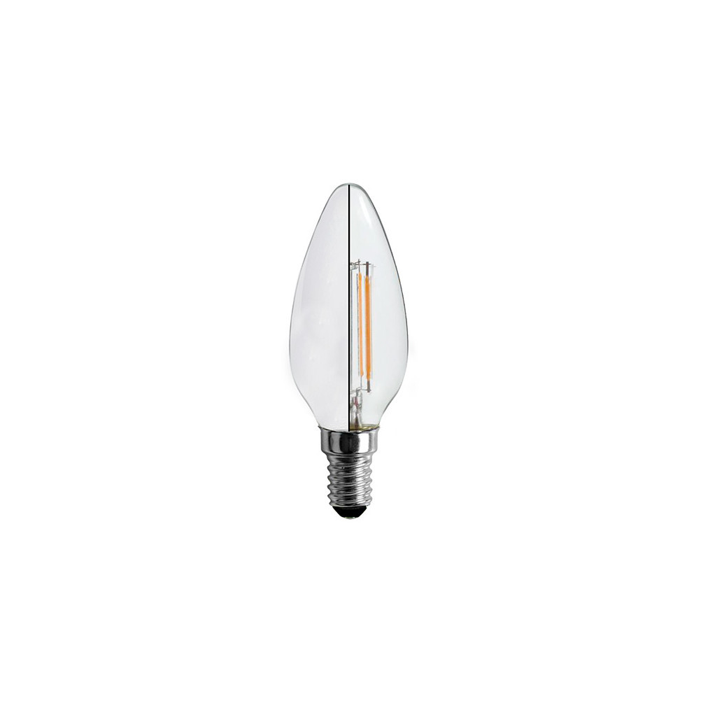 Ampoule LED-S19 Filament Flamme opaque C37 - E14 - 4W - 360° - 2 700K - 400Lm - 3 pcs