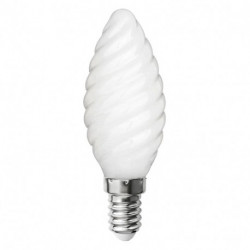 Ampoule LED-S19 Filament Flamme opaque torsadée CA35 - E14 - 4W - 4 000K - 425Lm de marque FOX LIGHT, référence: B5688100