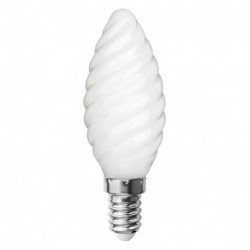 Ampoule LED-S19 Filament Flamme opaque torsadée CA35 - E14 - 4W - 4 000K - 425Lm - FOXLIGHT