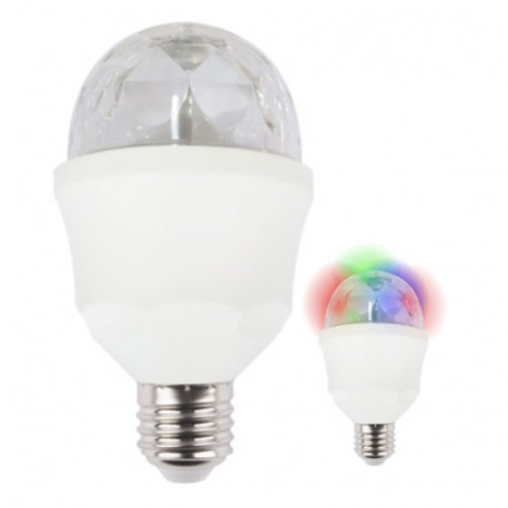 Ampoule LED E27 3W Disco rotative RGB 360°