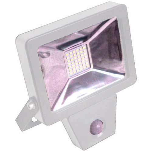 Projecteur plat SMD à détection infra-rouge 30W - 2400 Lm - 4000K - IP44 - Coloris BLANC - FOXLIGHT