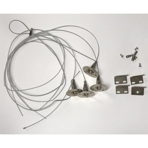 Kit Suspension Dalle Led - 4 filins de 1mètre + fixations - Arlux Lighting