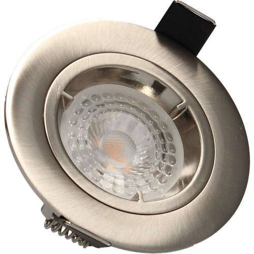 Lot 3 Spots acier encastrables Fixes SAPHYR GU10 5W 380lm Blanc Chaud - Arlux Lighting