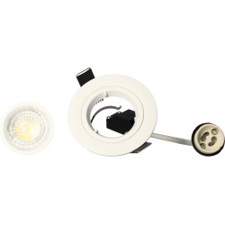 Lot 3 Spots blanc encastrables Fixes SAPHYR GU10 5W 380lm Blanc Chaud - Arlux Lighting