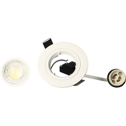 Lot 3 Spots blanc encastrables Fixes SAPHYR GU10 5W 380lm Blanc Chaud - Arlux Lighting