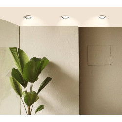 Lot 3 Spots acier encastrables Orientables SAPHYR GU10 5W 380lm Blanc Chaud - Arlux Lighting