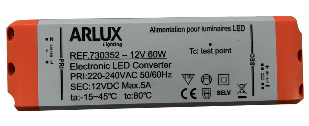 DRIVER 12V/60w/ 5A/ POUR MR16