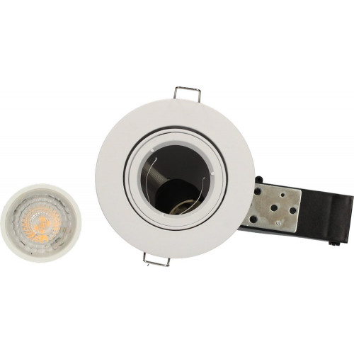 Spot Encastre blanc Orientable BIRDY, BBC, GU10, 5W, 3000K, 380lm - Arlux Lighting