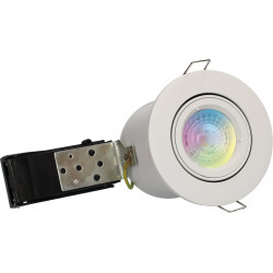 Spot Encastrable SMART Connect blanc Orientable BBC GU10 5W RGB + Blanc Dynamique 380lm de marque Arlux Lighting, référence: B5717500